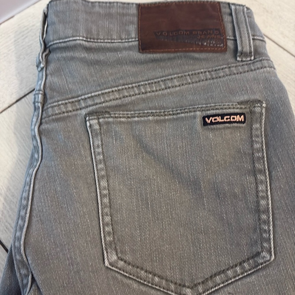 Volcom Big Boys Vorta 5 pocket pants grey denim